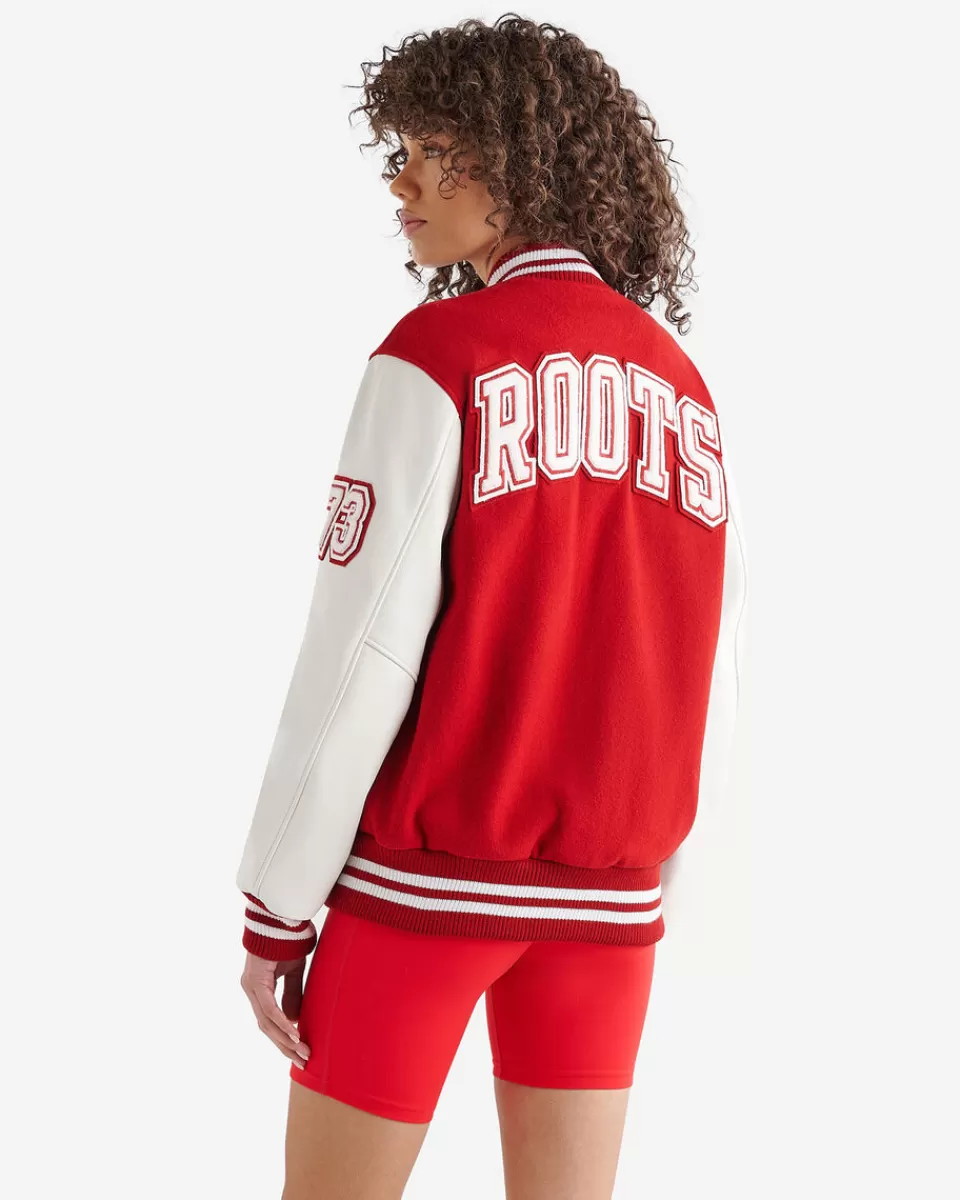 Roots Canada Vintage Varsity Jacket RED Shop