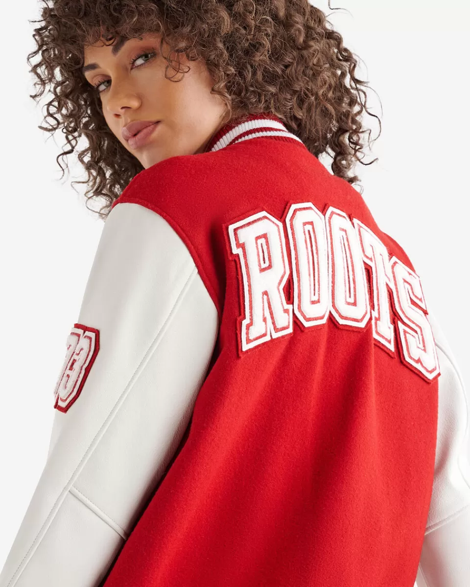 Roots Canada Vintage Varsity Jacket RED Shop